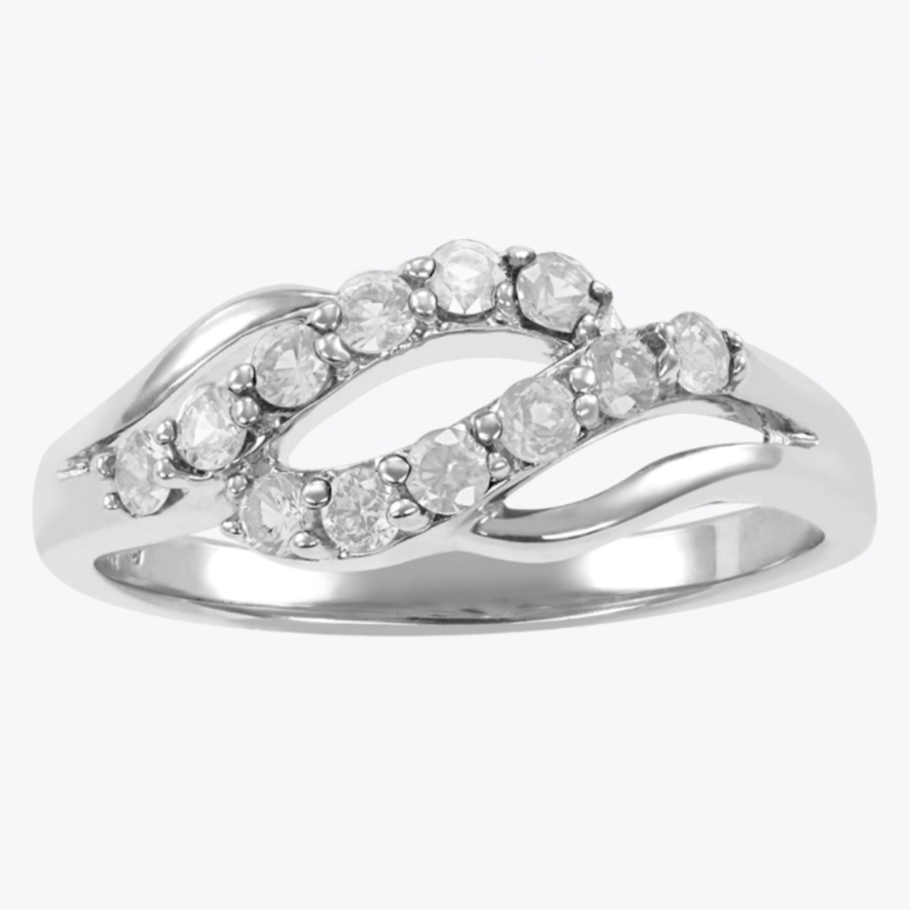 Iridescent Simulated Sapphire Ring, Sterling Silver, Size 6
